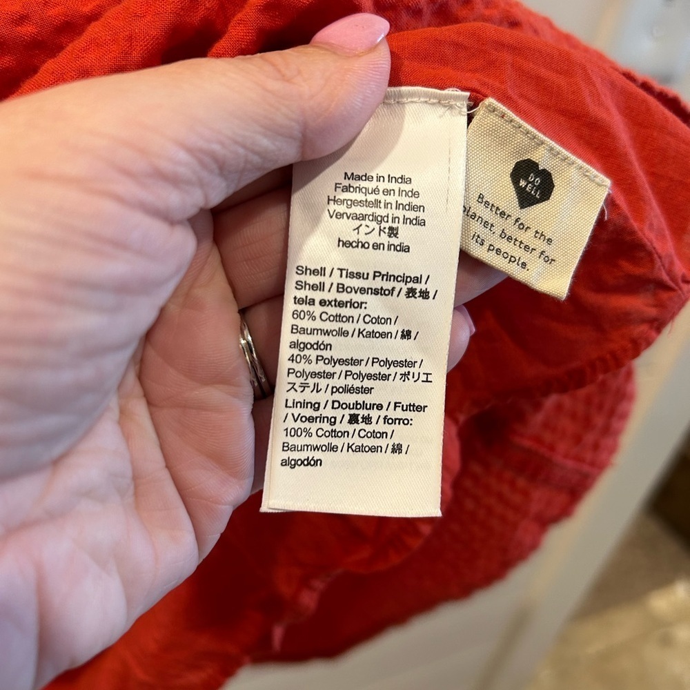 Madewell Seersucker Puff Sleeve Cutout Mini Dress Size XXS - Picture 6 of 6